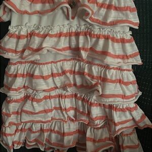 Striped Ruffle Kids Casual Dress